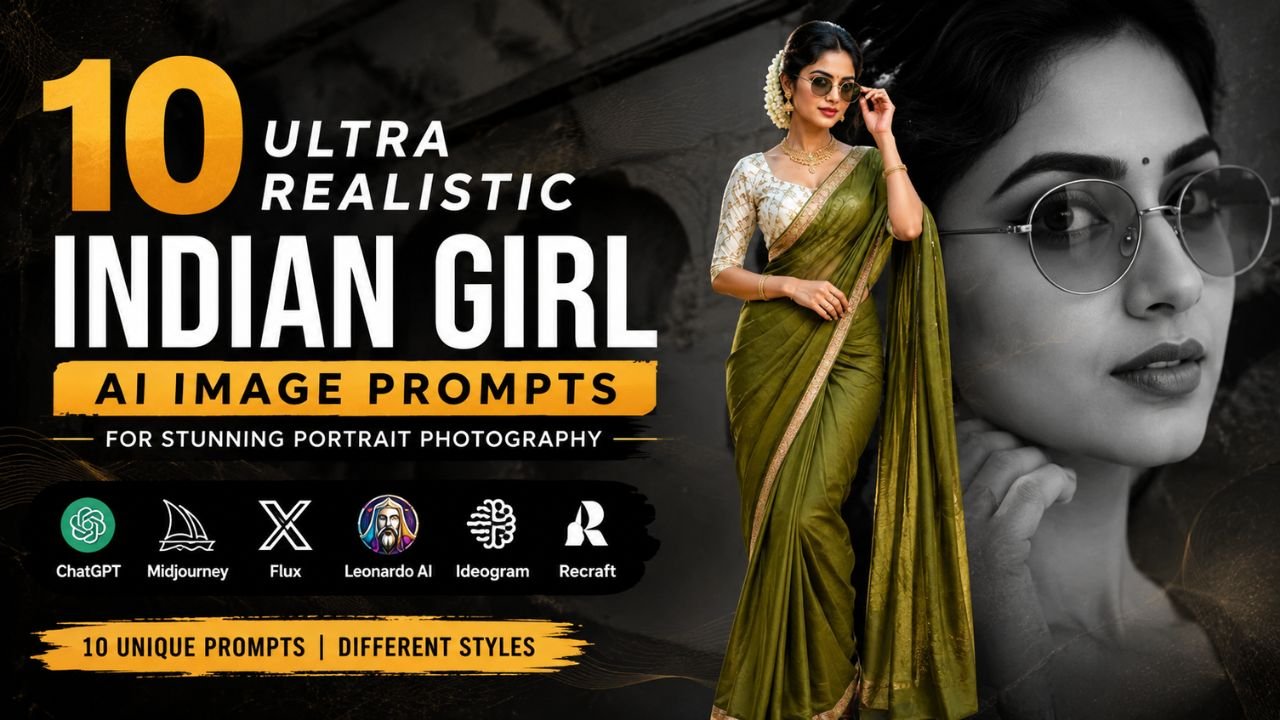 10 Ultra Realistic Indian Girl AI Image Prompts